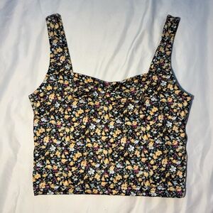 Floral Tank Top With Scrunch Detailing 🔹